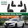 4PCS Car Mud Flaps Splash Guards Mudguards Car Mud Flaps Compatible with Honda Civic Sedan 2016 2017 2018