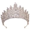 Large Size Baroque Crystal Wedding Crown Luxury Pageant Crown Queen Princess Headband  Bridal Party