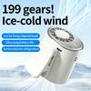 Car Clip Fan Umbrella Fan Waist Clip LED Display 199 Speeds 360° USB Rechargeable Desktop Cooling Fan For Camping Outdoor Sedan