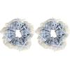Blueberry Tone Plaid Lace Bow Hair Ring Girl Fashion Versatile Scrunchie Hair Accessories Hair Tie