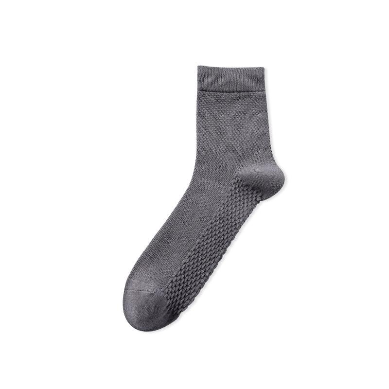 Pure Cotton Mid-tube Socks, Anti-odor and Antibacterial Socks, Sweat-absorbing, Men's Summer Business Casual Sports Mesh, Spring and Autumn Styles
