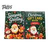 Interactive Gift Card Display Book Christmas Book, 7" x 5" Spiral Bound Merry Handmade Presenting Album Booklet, Greeting Album, Personalized for Xmas