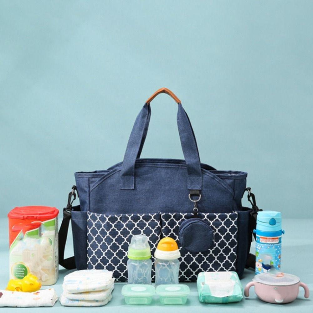 Large Capacity Mommy Bag Multi-compartment Mom Handbag Practical Mom Stroller Bag  Shopping