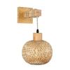 Bamboo Lantern Wall Lamp Natural Rattan Wicker E27 Chandeliers Hand-Woven Bamboo Room Decor Lampshades Wall Light Fixtures