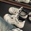 Versatile platform women's spring and summer new retro lace-up breathable height-increasing sports and leisure shoes