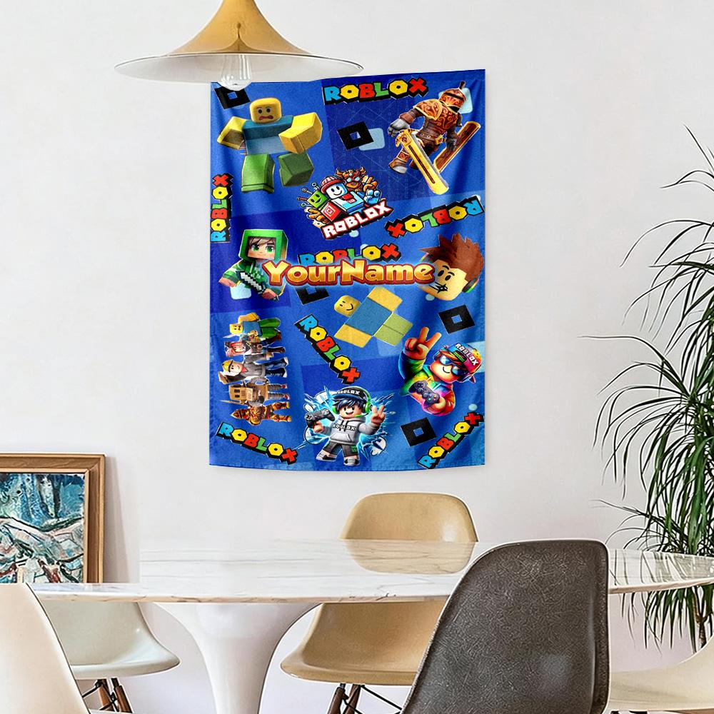 Roblox Custom Your Name Wall Decor Tapestry Art For Pet Memorial Birthdaywedding Party Backdrop Family Gift