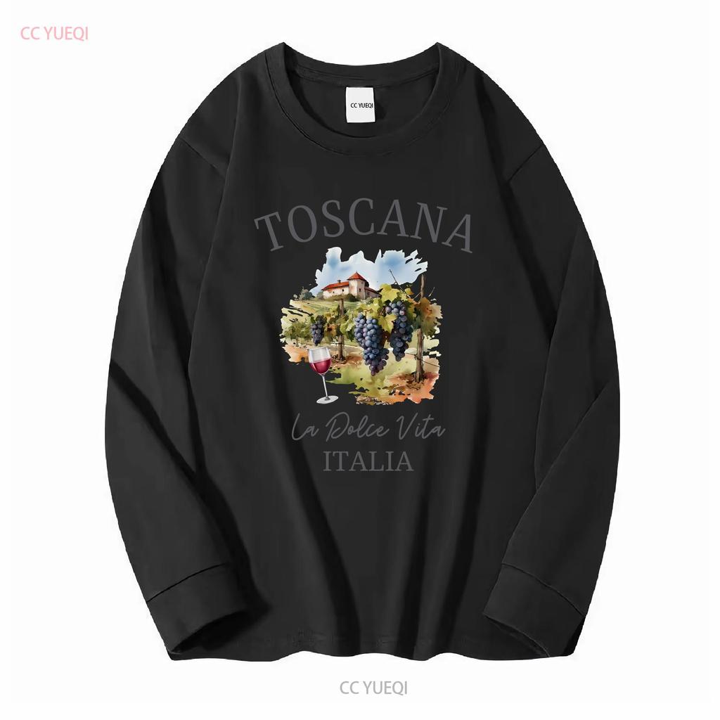 Toscana T Shirt Tuscany Italian Vineyards Souvenir Trip Firenze Siena Florence Vacation long or short sleeves vintage Washed