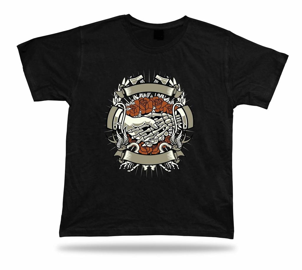 Otherside Skeleton skull hands Floral tshirt tee new apparel design gift present