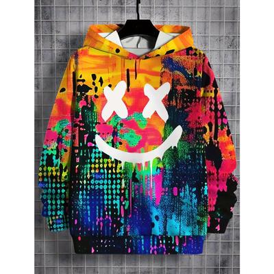 New 3D Printed Hooded Sweatshirt, Fashionable Long Sleeved Hooded Sweatshirt, Comfortable Pullover for Boys and Girls, Children's Hoodie
