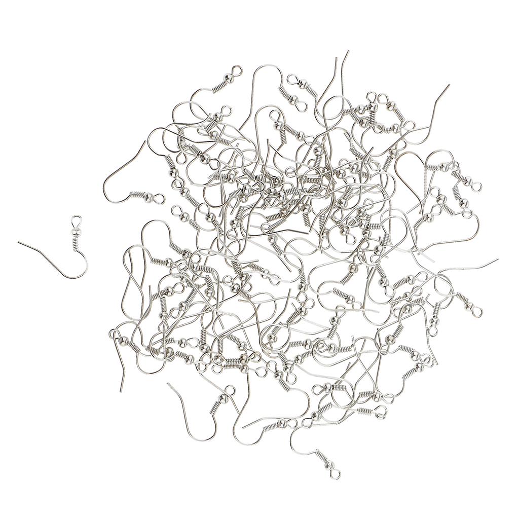 100 szt. Cewka z haczykiem na ucho DIY Biżuteria Ustalenia Kolczyk