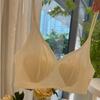 Women Wirefree Ultra Thin Ice Silk Bralette Seamless Triangle Cup Bra