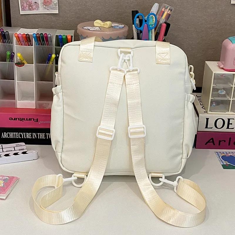 Geantă de umăr tip crossbody stil preppy japonez Y2K Rucsacuri noi din nailon pentru școală pentru fete adolescente Rucsacuri transparente Itabag Geantă Ita
