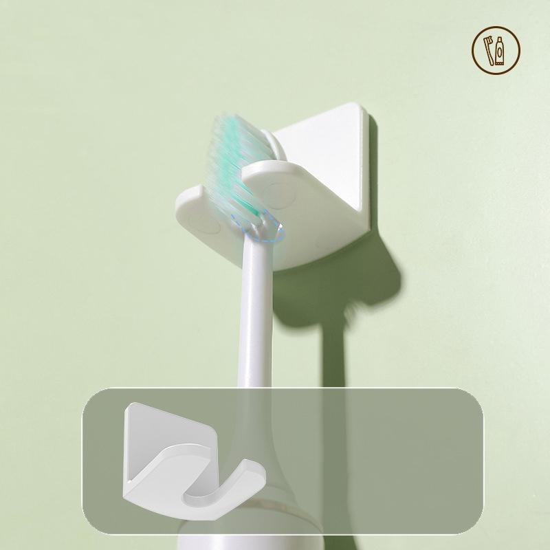 4pcs Toothbrush Rack Dustproof Wall Mounted Electric Toothbrush Rack Punch-free Bathroom Toothbrush Storage Rack
