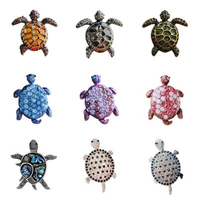 Spilla Tartarughe Adorabili con Materiali Guscio in Lega Trasparente Accessorio Portatile per Decorazione Giacca Borsa
