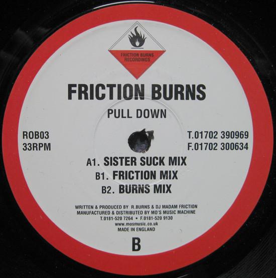 

12inch Record FRICTION BURNS Pull Down ROB03 Friction Burns 1998 UK Dance Electronica Used
