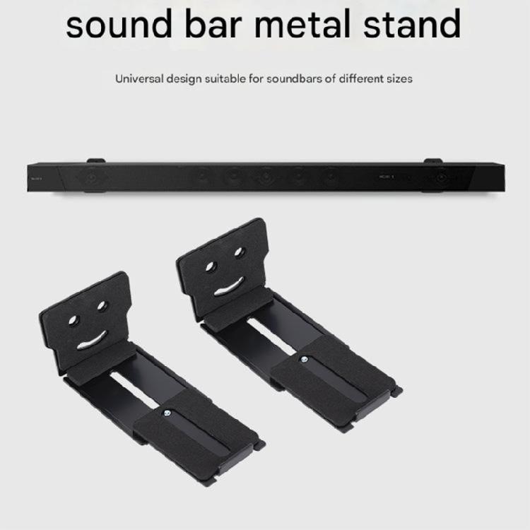 Soundbar Mounting Holder Stand Adjustable Angle TV Bracket Aluminum Alloy Construction Easy Wall Attachment Solution