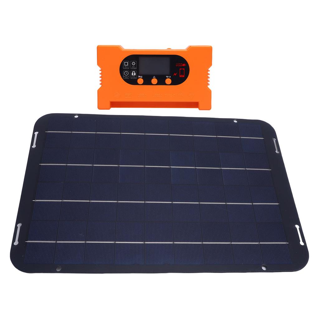 12W 18V Solar Panel Kit IP65 Water Proof Solar Panel Battery Charger Maintainer with Controller for Camping Caravans Greenhouses