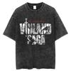 Vinland Saga Manga T-shirt Men Women Washed Cotton Vintage Oversized Summer Short Sleeve Streetwear Casual Graphic Tee Clothing