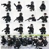 12PCS/set SWAT City Police Dolls Military Building Blocks MiniFigures Mini Figures Children Toys for Boys Swat Characters Accessories