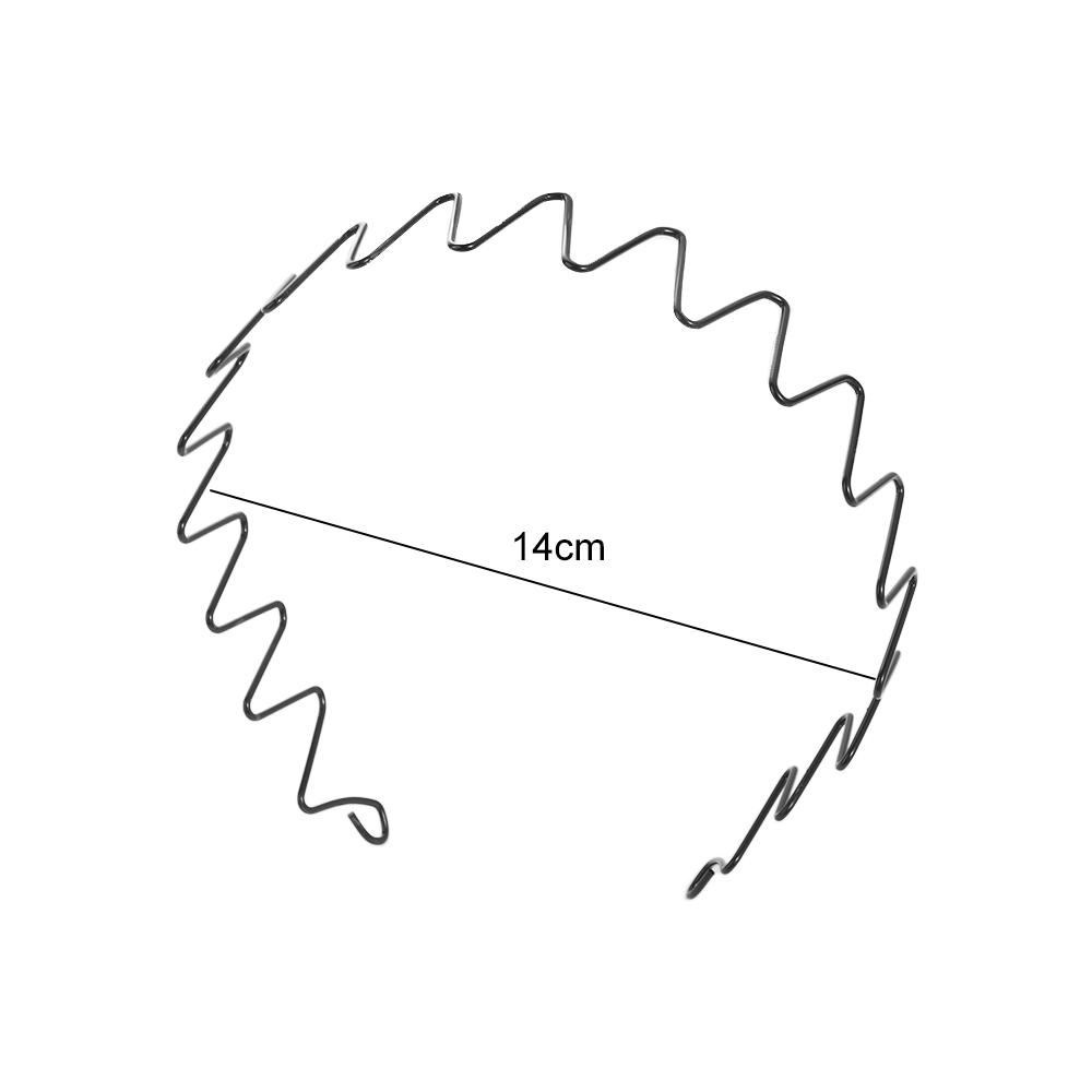 Cerc de păr subțire din metal cu două straturi, benzile de păr pentru bărbați, bentita creativă în formă de undă pentru spălarea feței