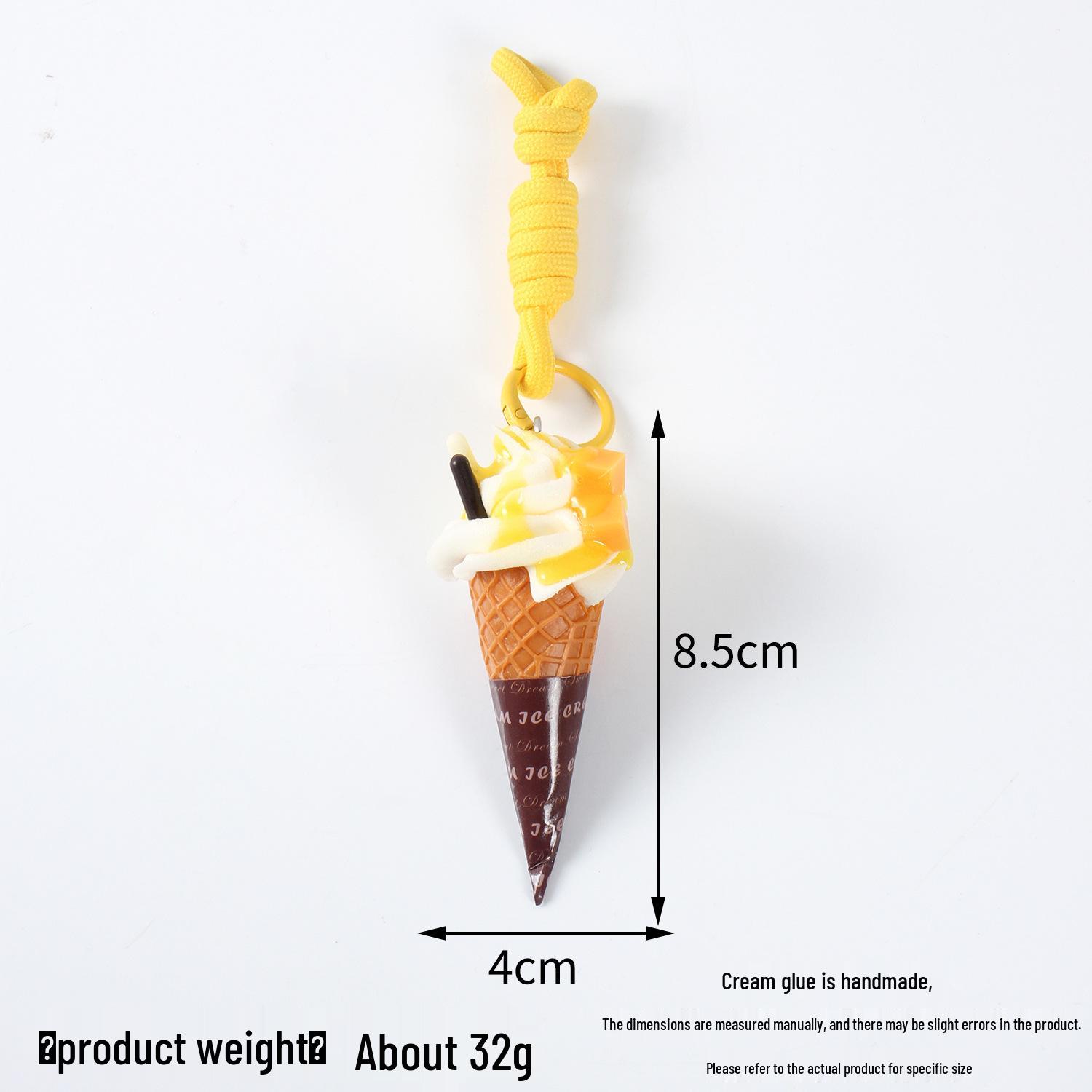 Creative Fruit Ice Cream Cone Keychain Toy Pendant
