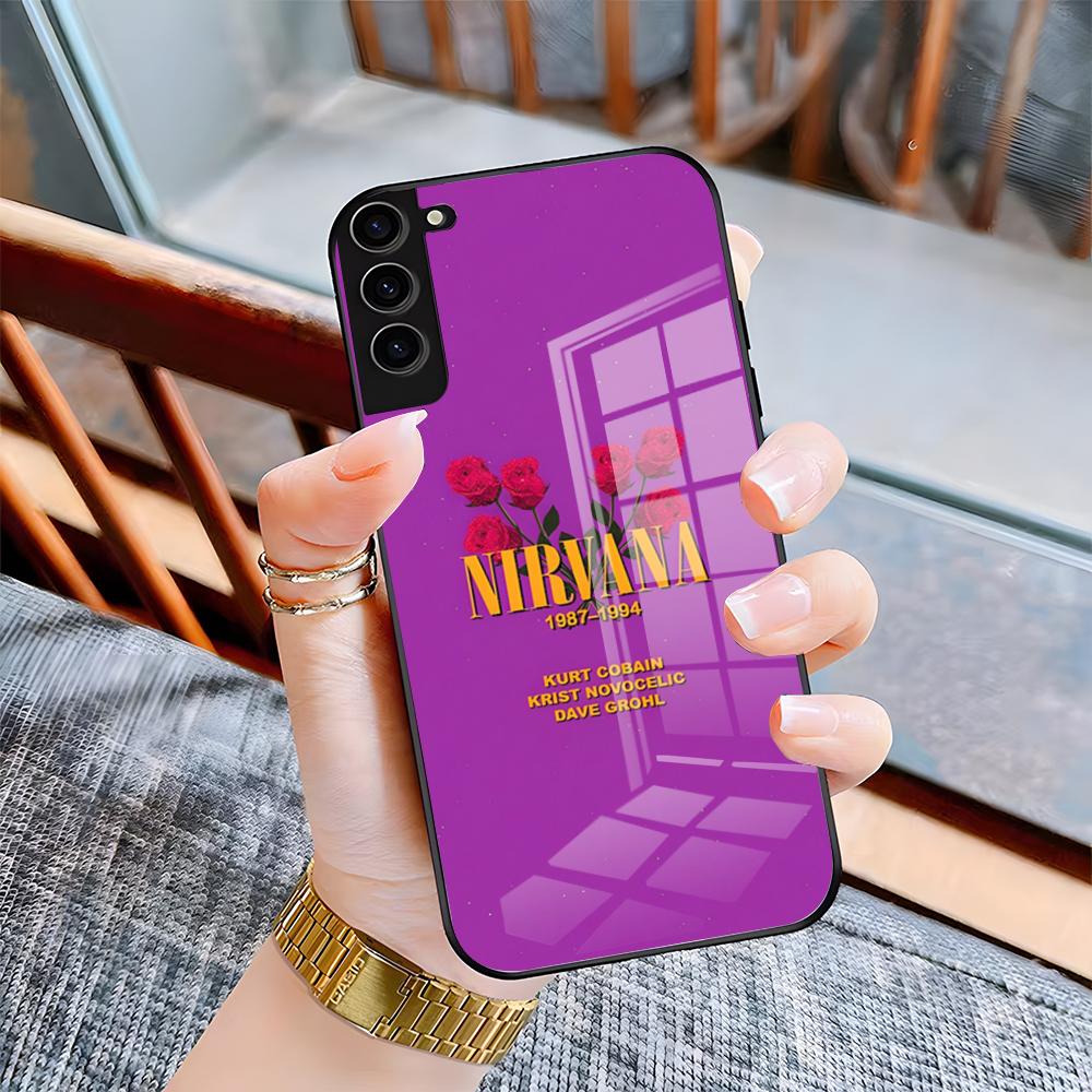 Band Hot N-Nirvana Phone Case For Samsung S26 S25 Plus S20 S20 Plus S22 Ultra S23 FE S21 Plus S21 Ultra Glass Cover
