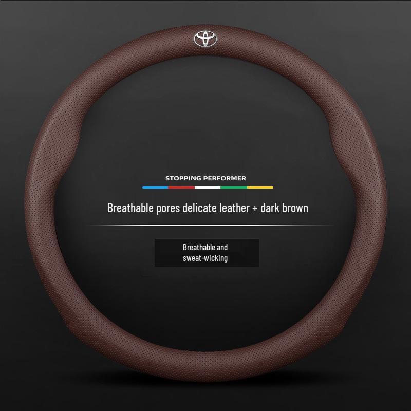 Toyota Suede Steering Wheel Cover for Highlander, Camry, Crown, Corolla, RAV4, Avalon, Levin