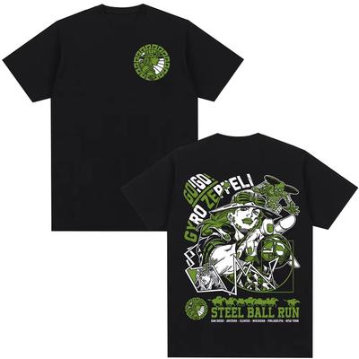 Anime JoJo Bizarre Adventure T-shirts Gyro Zeppeli Manga Graphic Print T-shirt Men Women Cotton Casual Comfort Oversized T Shirt