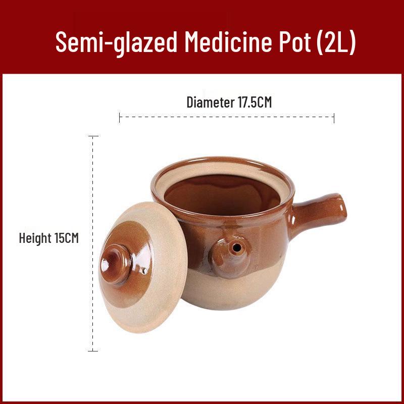 High-Temperature Resistant Earthenware Decoction Pot for Health Preservation
