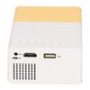   Projector 1080p Diffuse Reflection Imaging Support 23 Languages HD Projector with Spkers Yellow