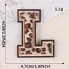Embroidery Label Leopard Print English Alphabet Cloth Label Clothes And Hats Hand Account Diy Patch Accessories Embroidery Stickers Cloth Stickers