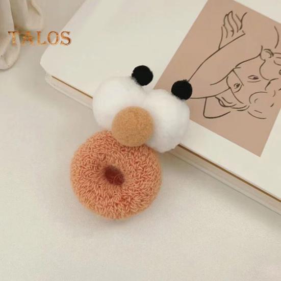 5/10Pcs Hair Ties Big Eyes Cartoon Shape Hairband Candy Color Hair Ring Double Ball Hair Ties High Elastic Hair Ropes