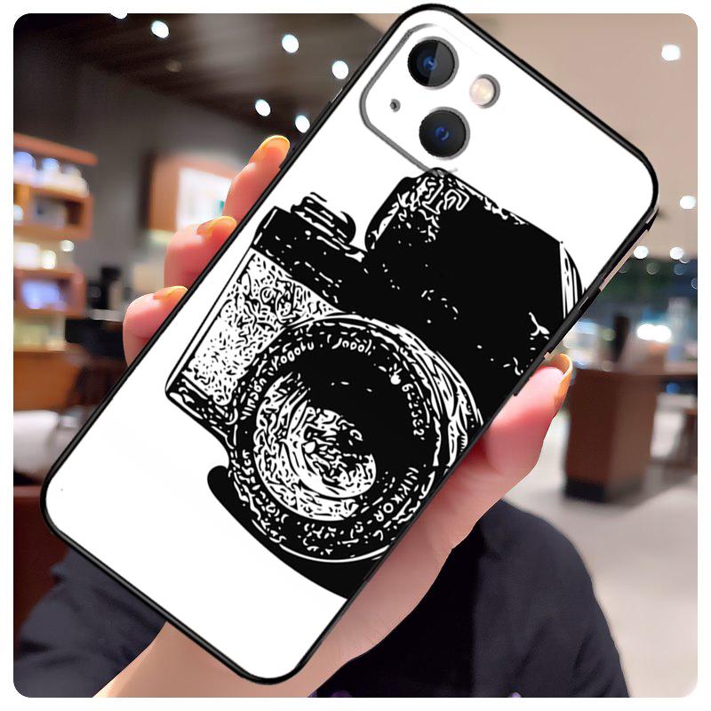 Classic Camera Lens Case For iPhone 16 Pro Max 14 13 12 11 15 17 Pro Max mini 15 16 Plus 16e 17 Air Phone Cover