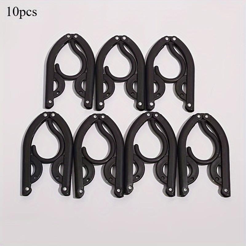 

10/20pcs Portable Folding Clothes Rack Set, Plastic Hanging Drying Rack, Travel Coat Hanger, , Foldable Design, Max Weight 1kg