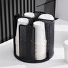 360 Rotation Paper Coffee Cup Organizer 4 Compartment Multiuse Drinks Tea Cup