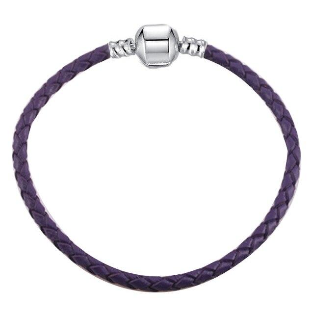 3mm Charm Fit European Couples Men and Women Children Charms Original Leather Bracelet Jewelry Women's Fashion Gift