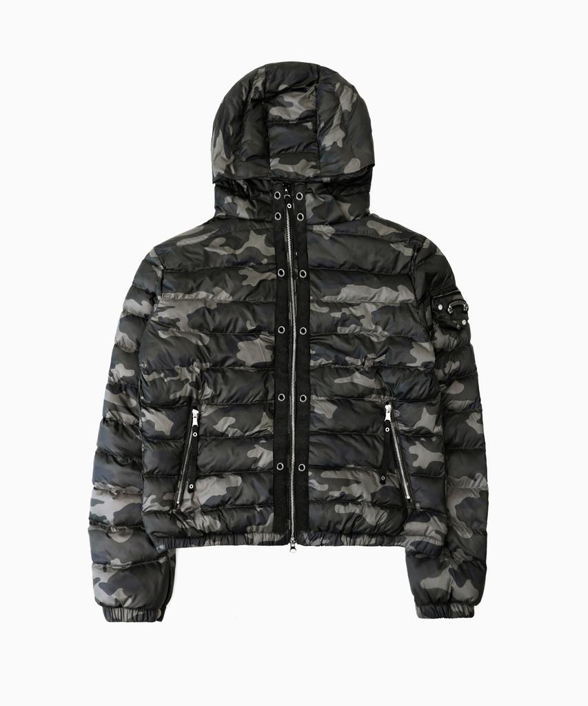Badblood Viper 31-1 Lightweight Hooded Puffer - Grey Camo