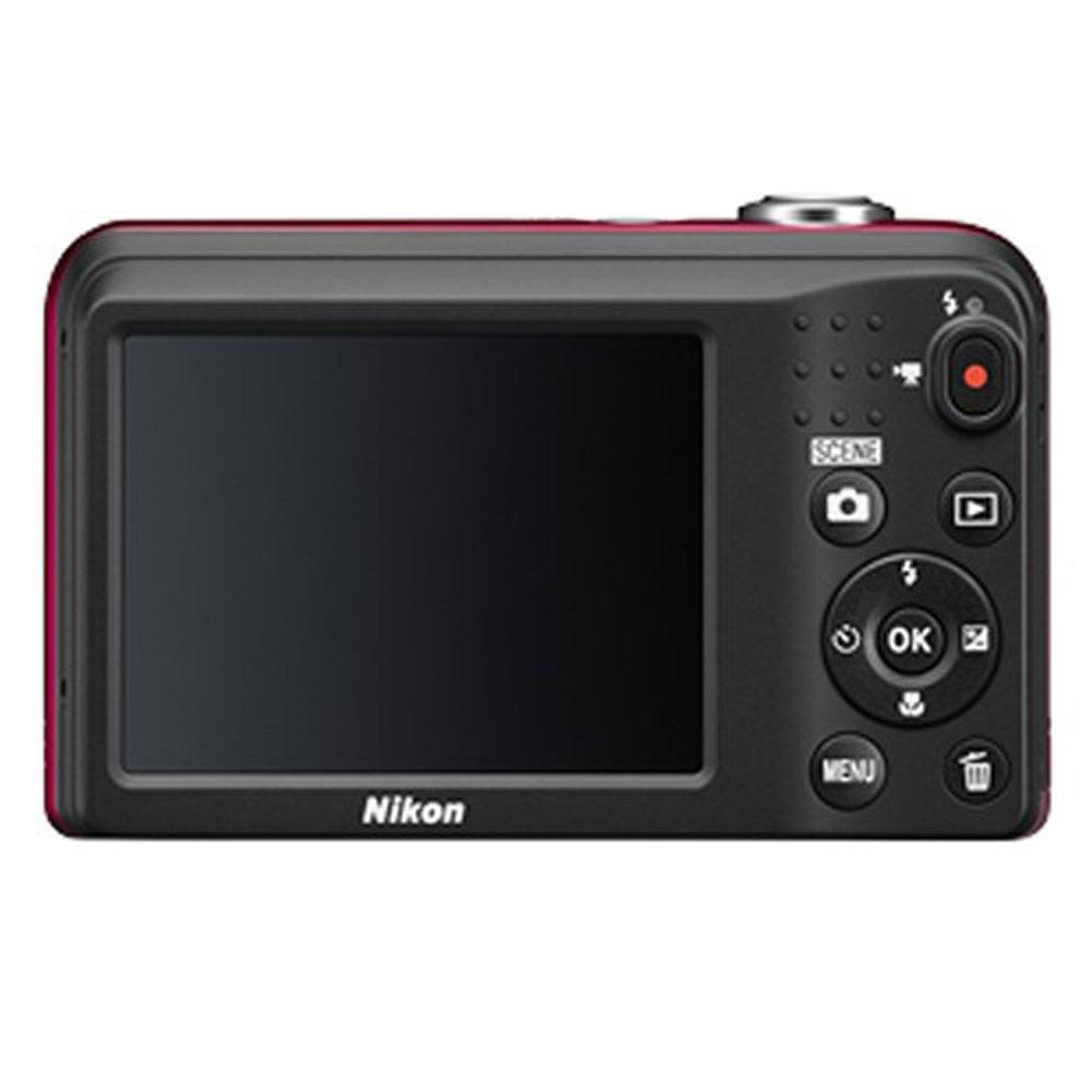 Nikon COOLPIX L31 Digitalkamera, Rot - 16,14 MP, 5-facher optischer Zoom, Betrieb mit AA-Batterien, HD 720p Video