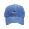 Little Bee Pattern Embroidery Washed Baseball Cap Versatile Fashion Dad Hat Adjustable Sun Protection Sports Cap Cap
