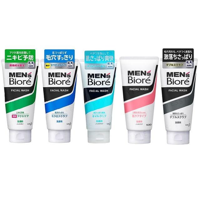 Kao - Men s Biore Facial Wash Double Scrub - 130g