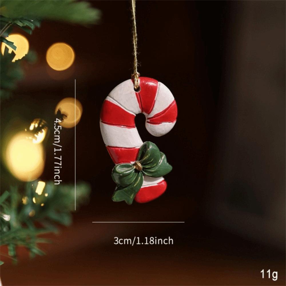 Resin Christmas Tree Hanging Pendant Gingerbread Man Christmas Decoration Xmas Tree Ornament Xmas