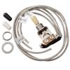 Musiclily Pro Pre-Wired 3-Way Toggle Switch with Braided Metal Wire, Soldered, Nickel for LP Les Paul Electric Guitars
