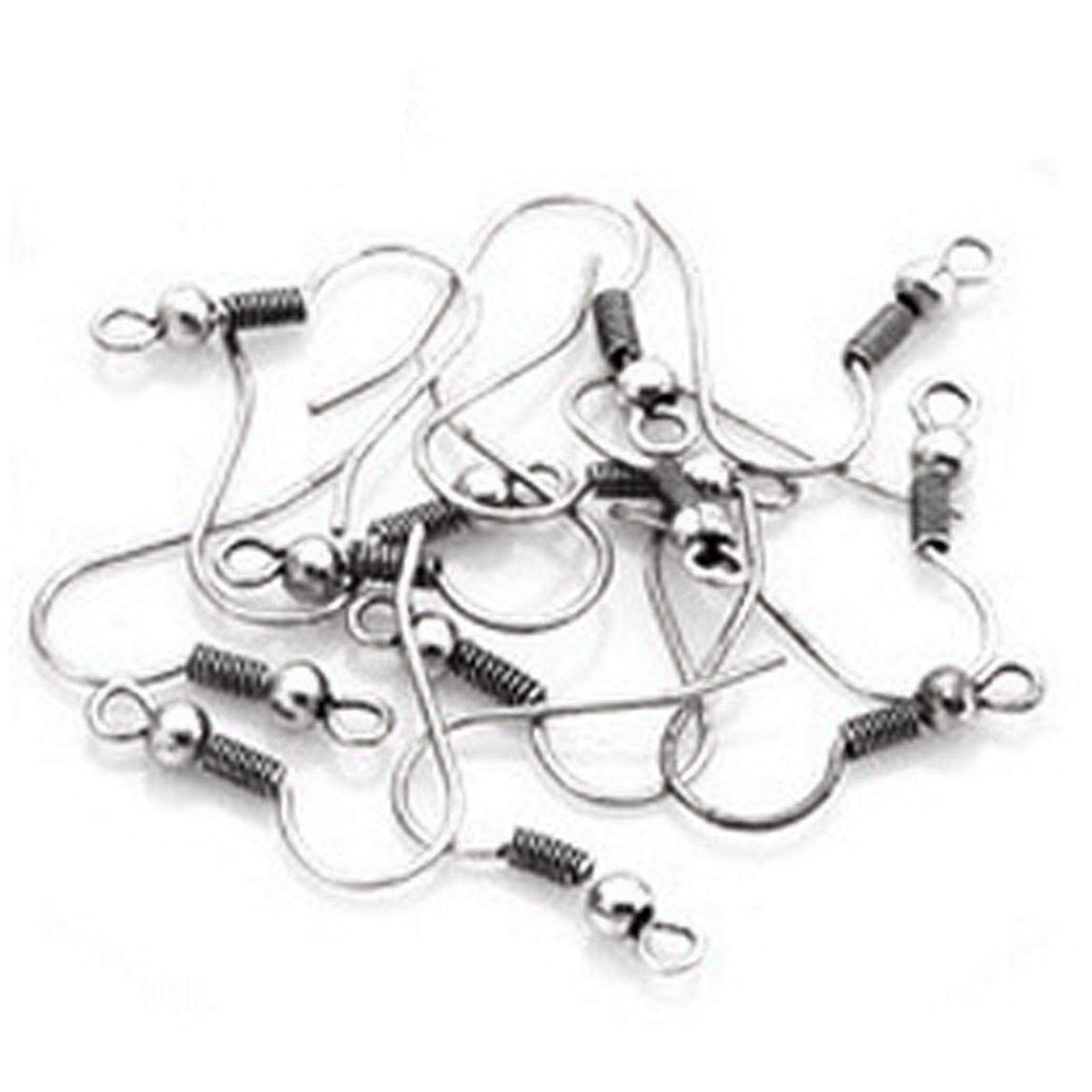 500 шт. Крючки для сережек Металлические Крючки для сережек Своими руками Аксессуары для изготовления бижутерии Своими руками Серебристые