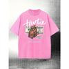 Men'S Relaxed Fit Short Sleeve Tee Made from Washed Pure, Featuring a Hip-Hop 'Hustle' Money Hand Design. This Trendy And Edgy Gift for Holidays