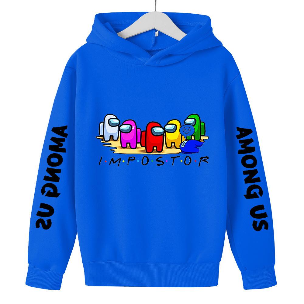 Kids White Among Us Hoodie, Impostor Crewmates Print Sweatshirt, Casual Long Sleeve Pullover for Boys Girls