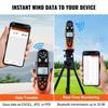 Bluetooth Handheld Anemometer, 14℉-140℉, Digital Wind Speed Meter Gauge with LED Backlight Screen, Measures Wind Velocity Wind Temperature Air Flow