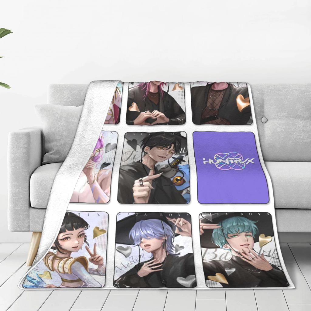 KPOP DEMON HUNTERS Saja Boys Jinu Blanket  Soft Warm Novelty Plush Throw Blanket For Children Outdoor Flannel Bedspread Cover