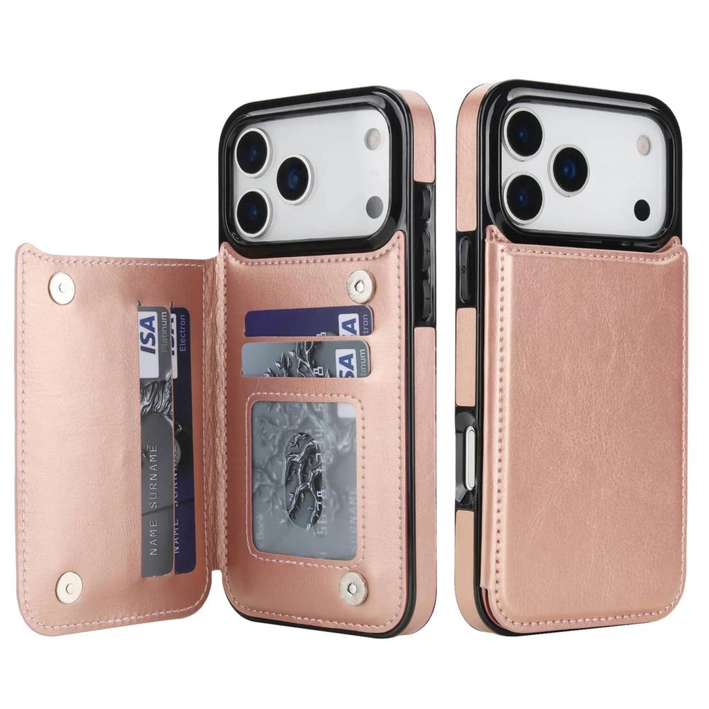 For IPhone 18 17 Pro Max Air Case Luxury PU Leather Wallet Flip Card Holder Cover Shockproof Magnetic Coque Luxury Book Funda