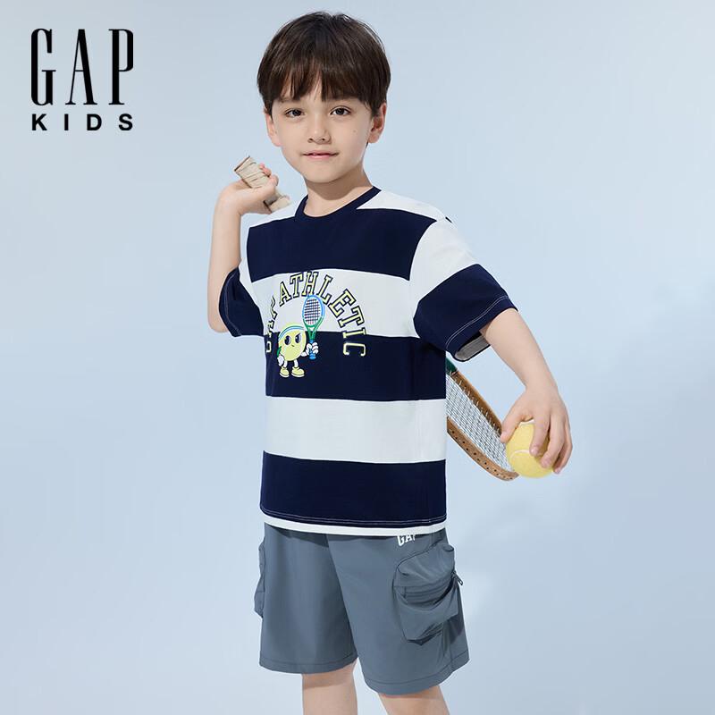 Gap Boys' Printed Logo Quick-Dry Cargo Shorts