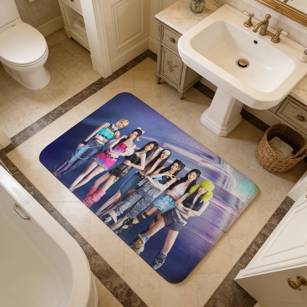 girl Kpop B-Babymonster singer Floor Mat INS Style Soft Bedroom Floor House Laundry Room Mat Anti-skid Household Carpets